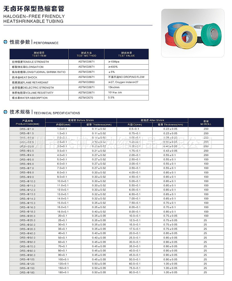 1KV阻燃熱縮管